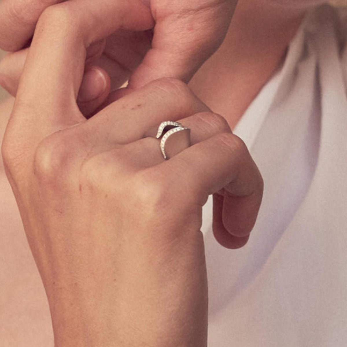 IRREGULAR OPEN CHUNKY GOLD RING