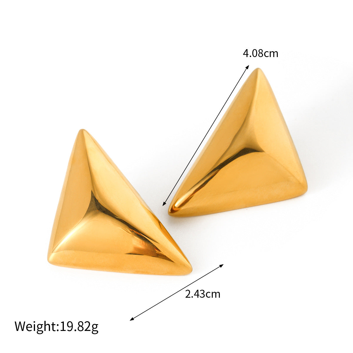 CHUNKY TRIANGLE DROP EARRINGS