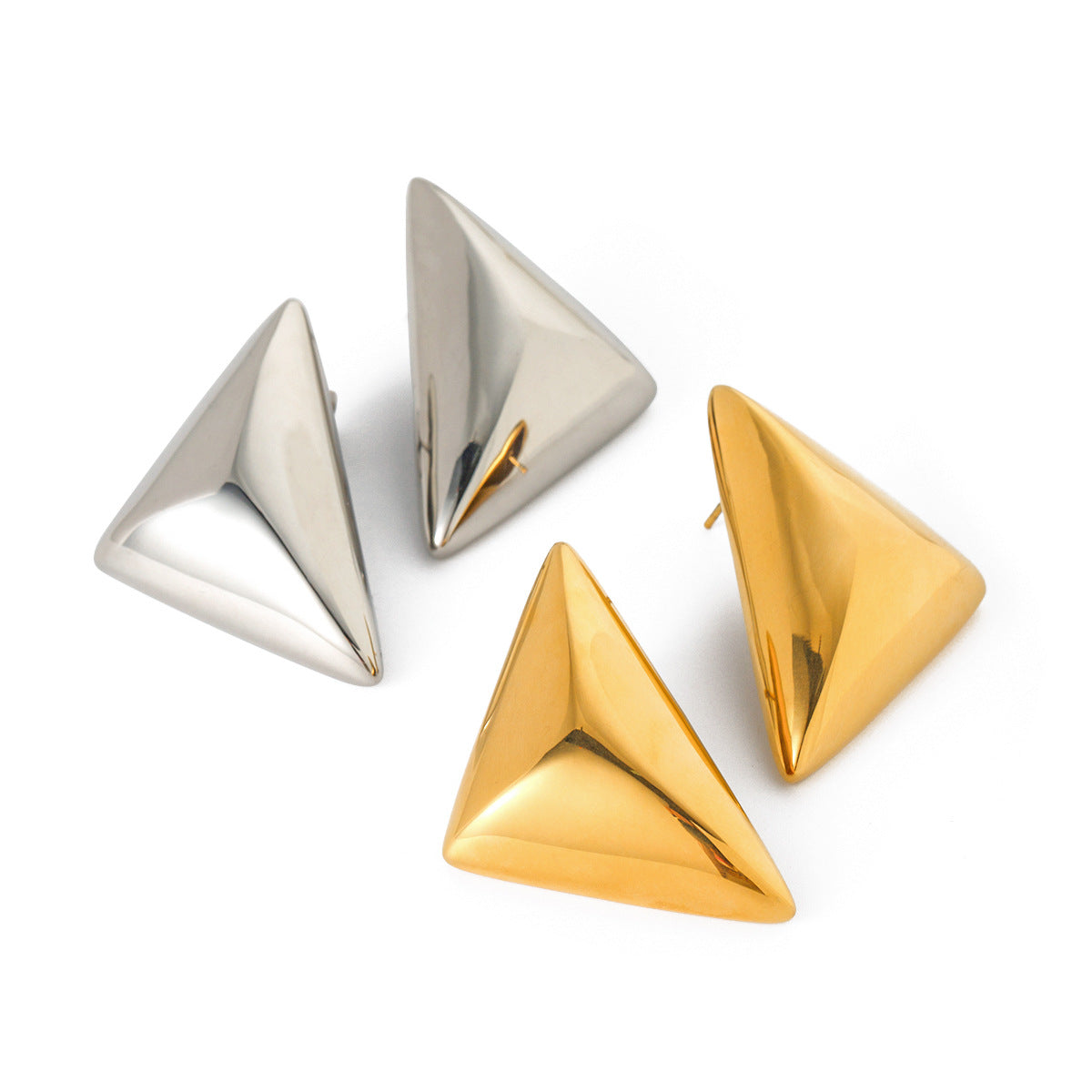 CHUNKY TRIANGLE DROP EARRINGS