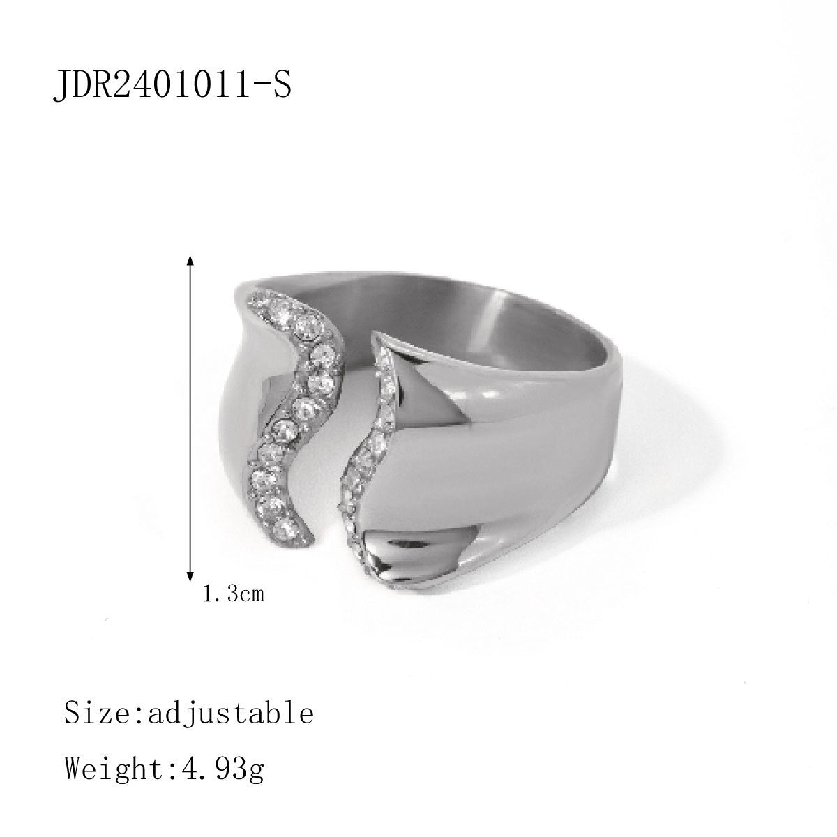 IRREGULAR OPEN CHUNKY GOLD RING