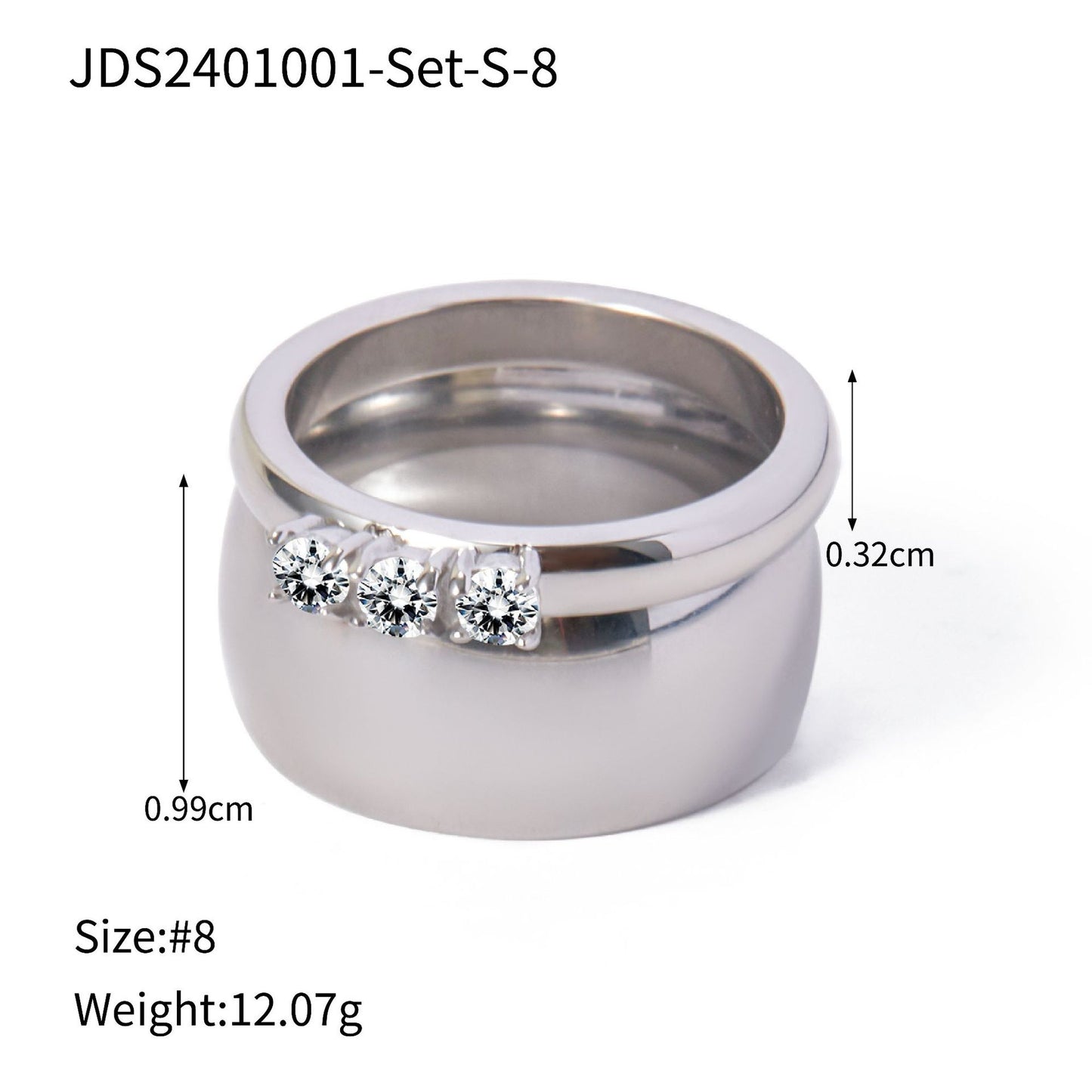 CHUNKY GOLD STACKING RING BAND