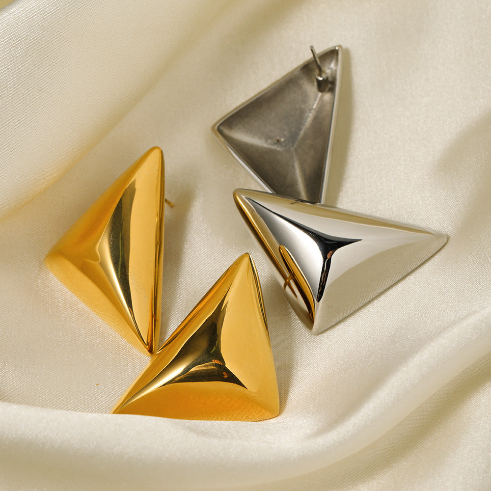 CHUNKY TRIANGLE DROP EARRINGS