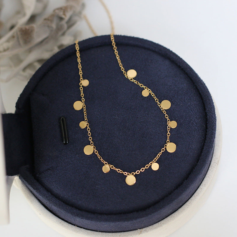 DROPS CHARMS DAINTY GOLD NECKLACE