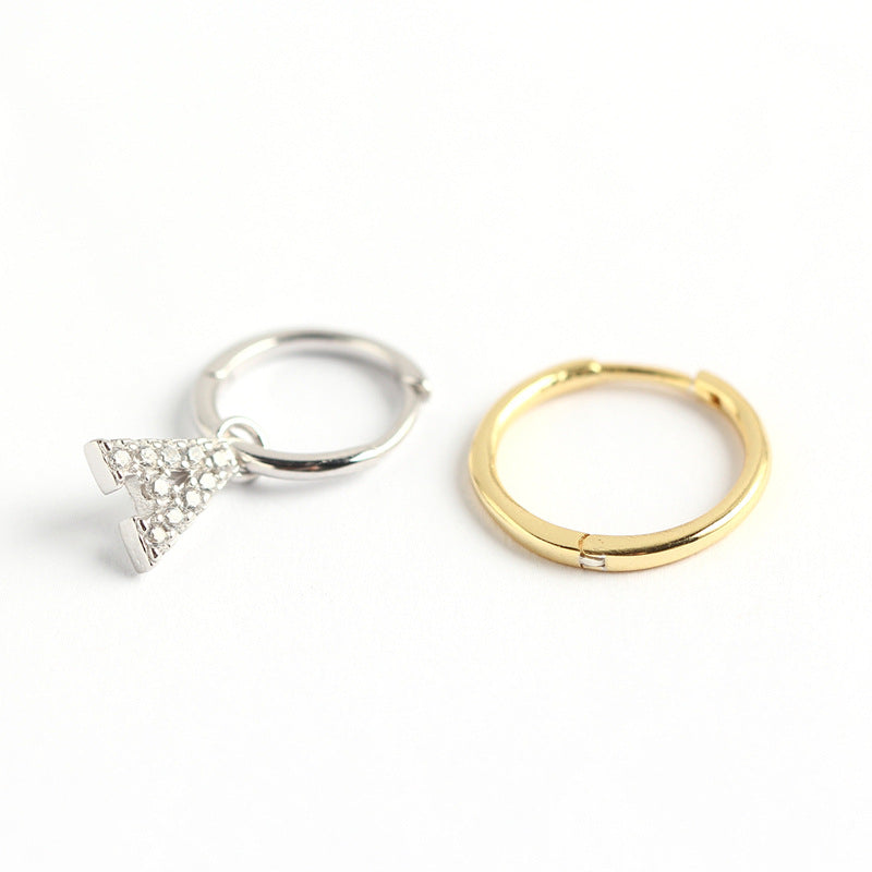 INITIAL HOOP EARRINGS