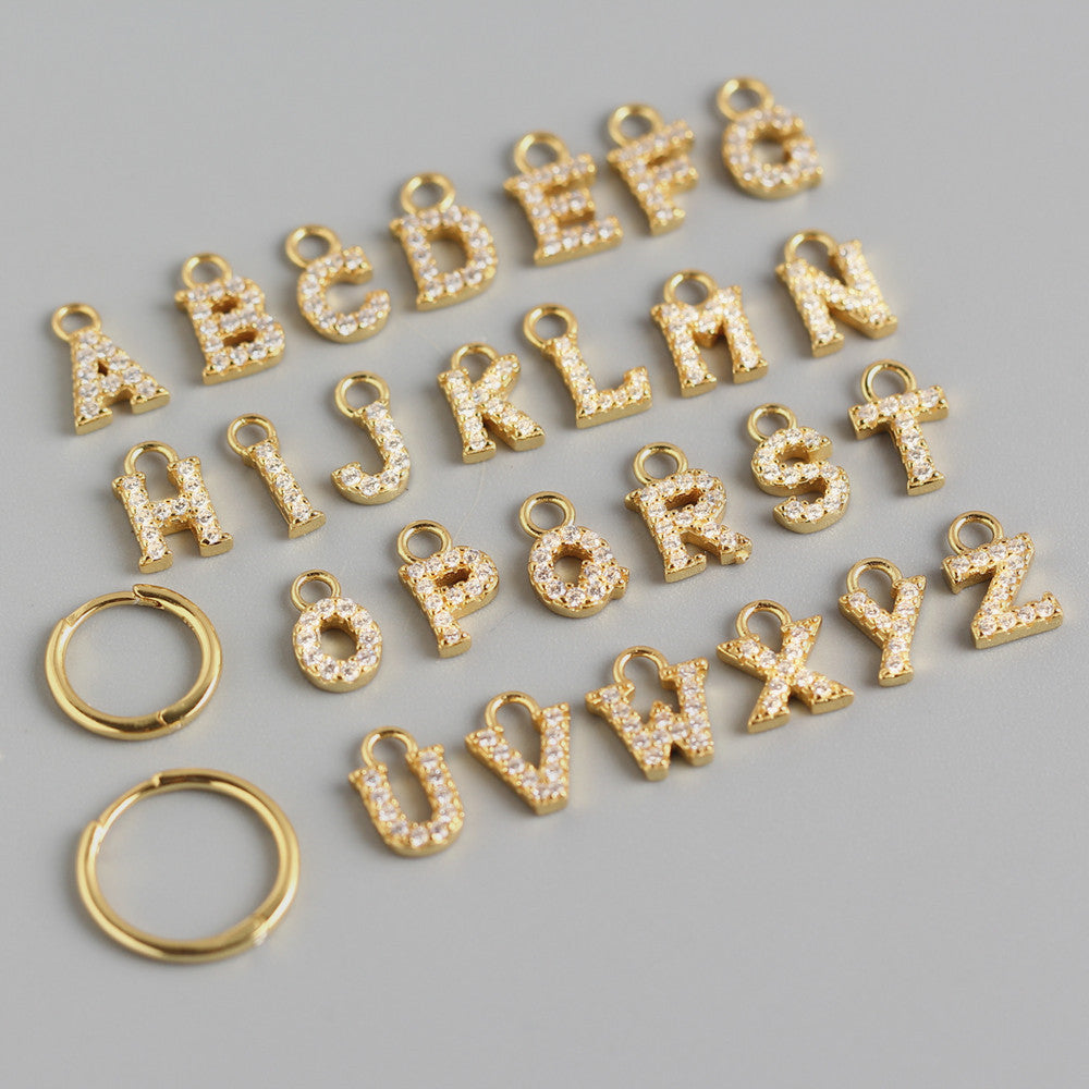 INITIAL HOOP EARRINGS