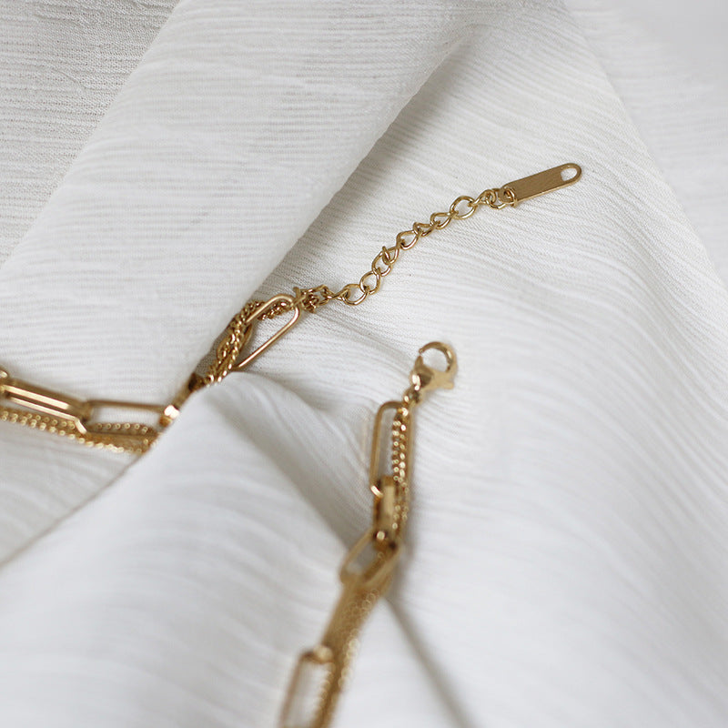 PERSONALIZED ENGRAVE LAYERED GOLD NECKLACES