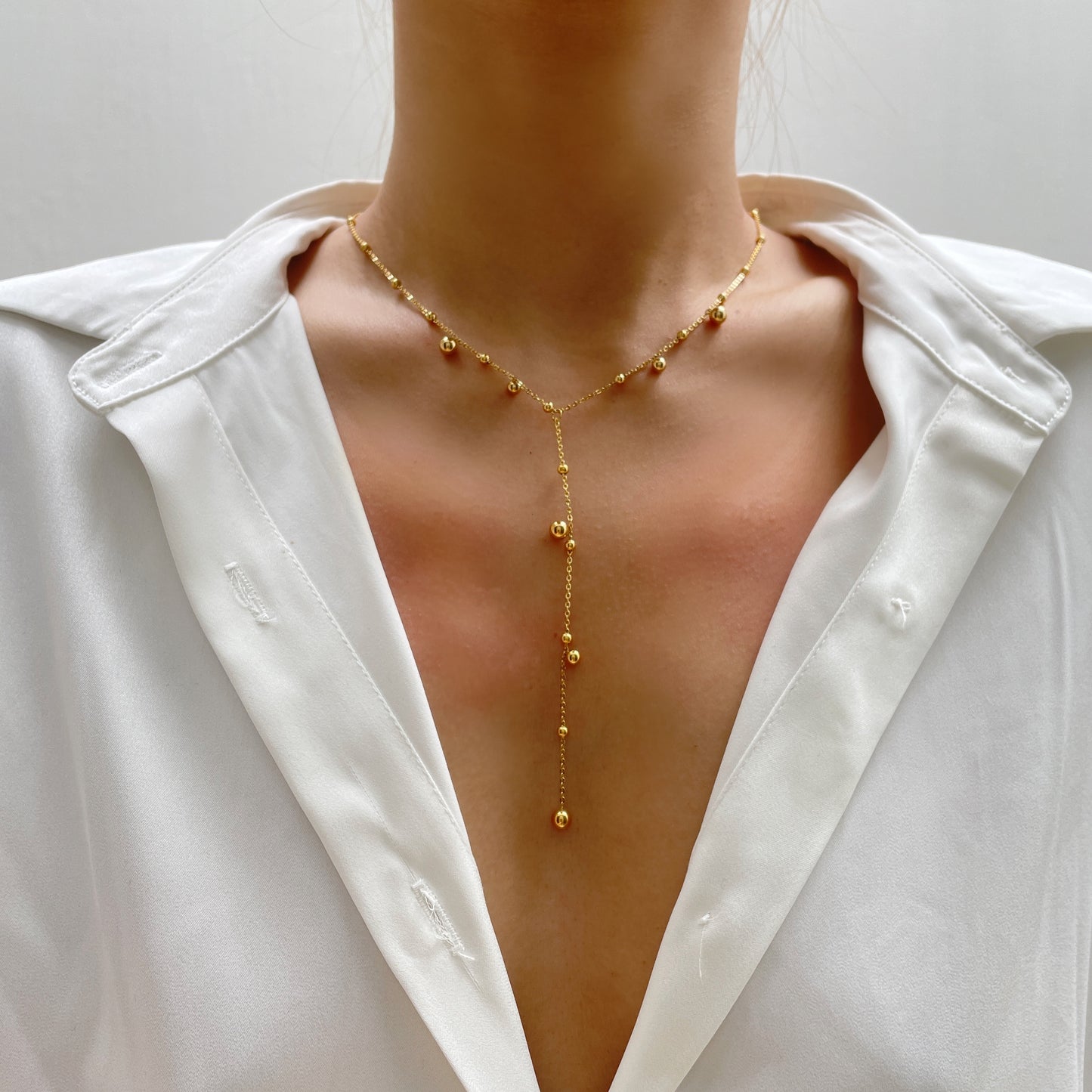 ELEGANT Y NECKLACE 18K gold plated