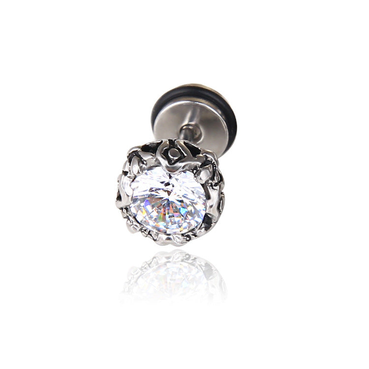 Unisex Stud Earrings Zirconia