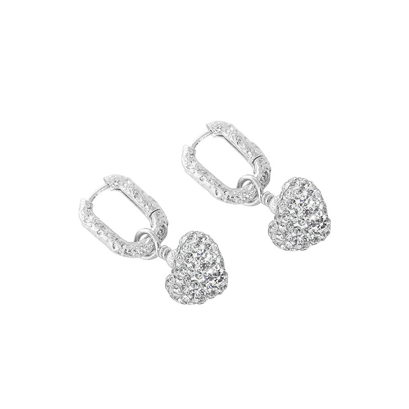 REMOVABLE HEART DROP HOOP EARRINGS