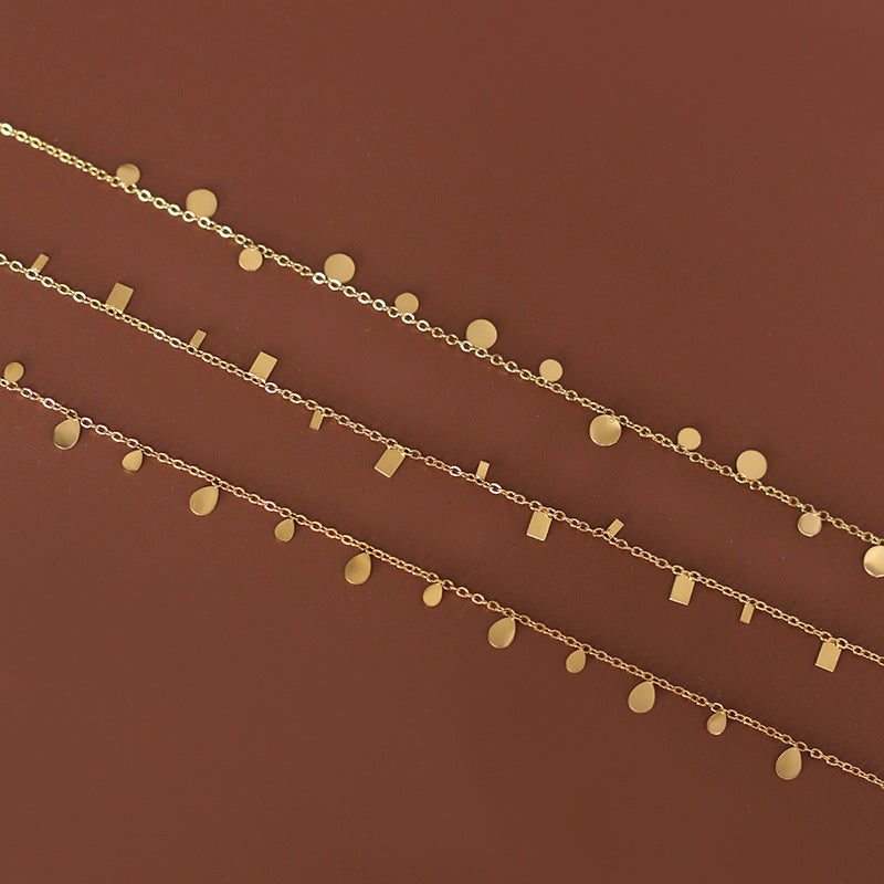 DROPS CHARMS DAINTY GOLD NECKLACE