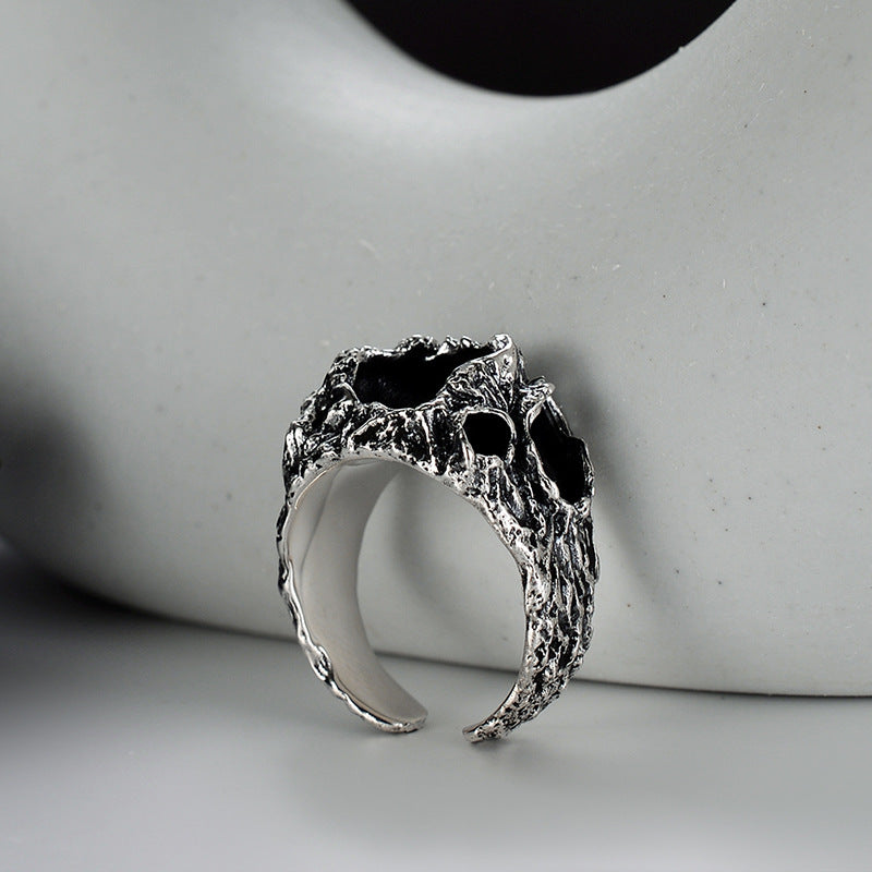 MOON SURFACE BAND RING UNISEX