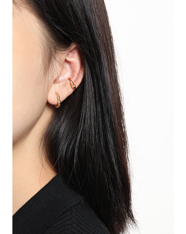 REMOVABLE HEART DROP HOOP EARRINGS