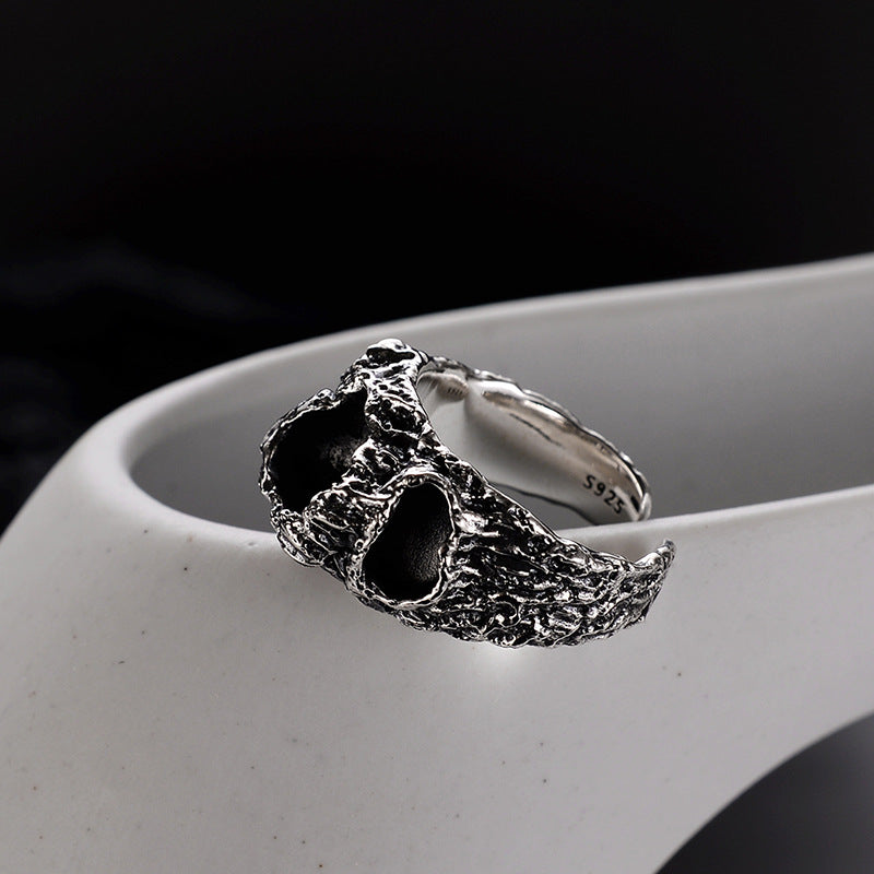 MOON SURFACE BAND RING UNISEX