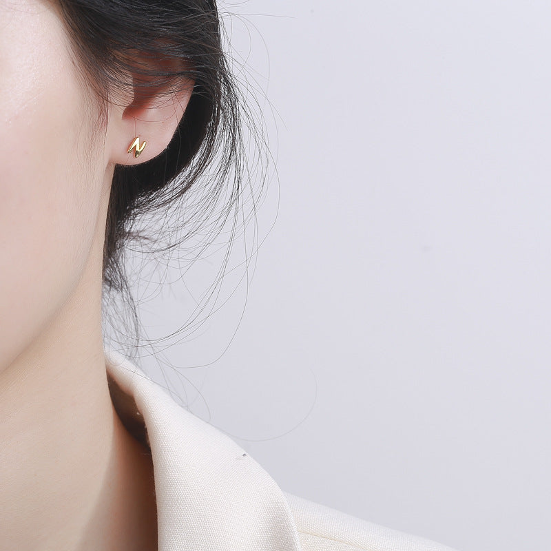 INITIAL LETTER EAR STUDS