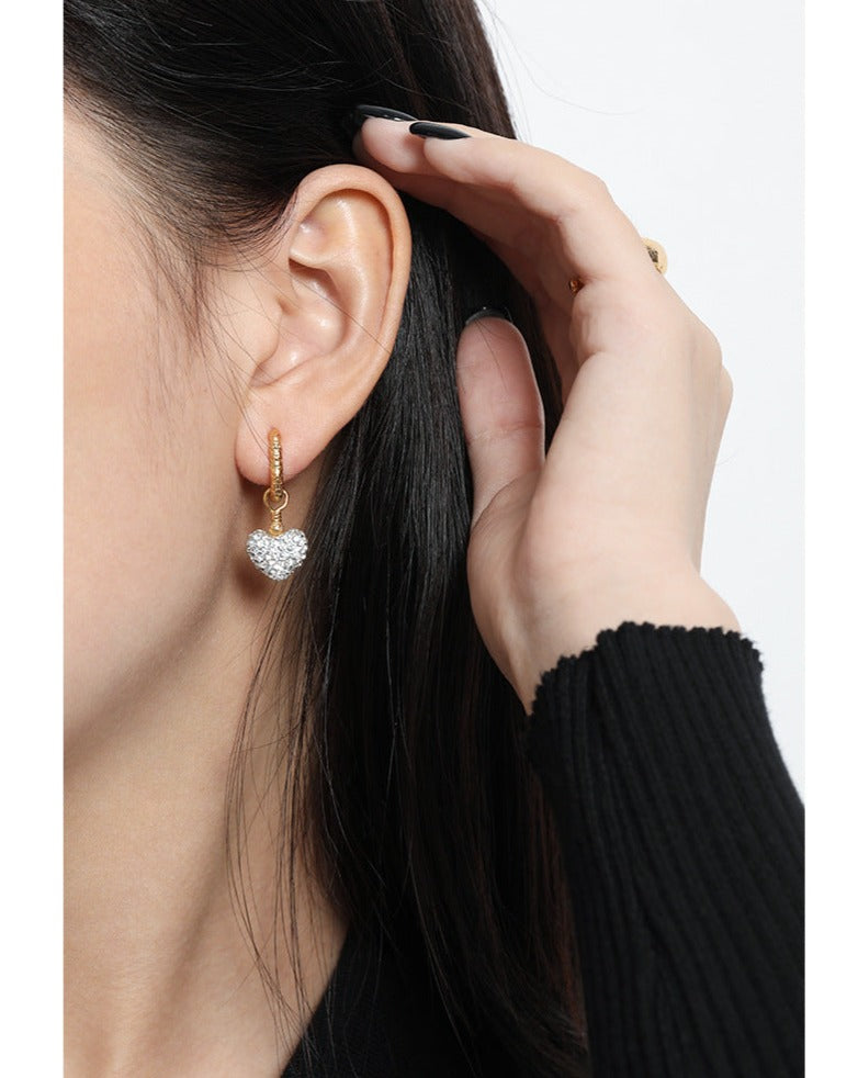REMOVABLE HEART DROP HOOP EARRINGS