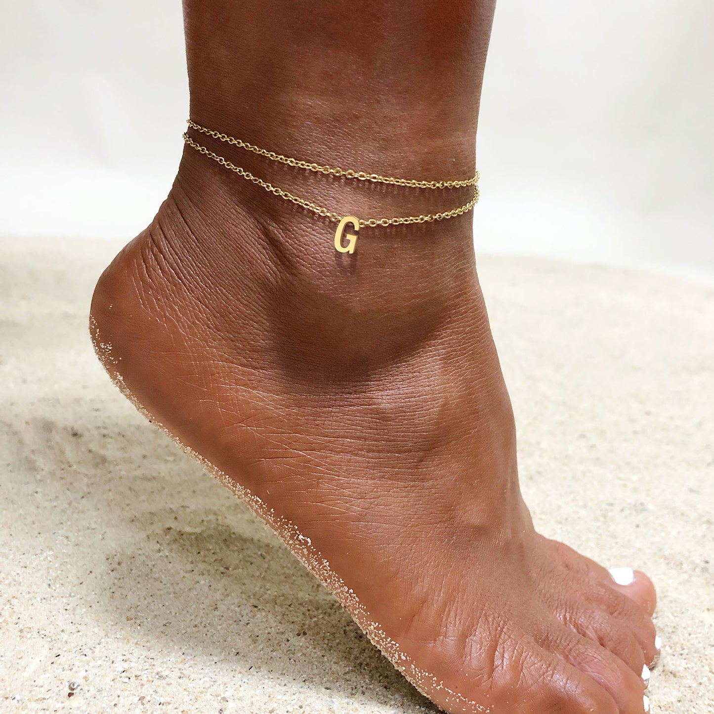 INITIAL ANKLET WATERPROOF