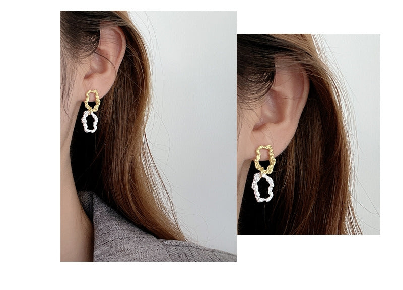 DUO COLOR DANGLE EARRINGS
