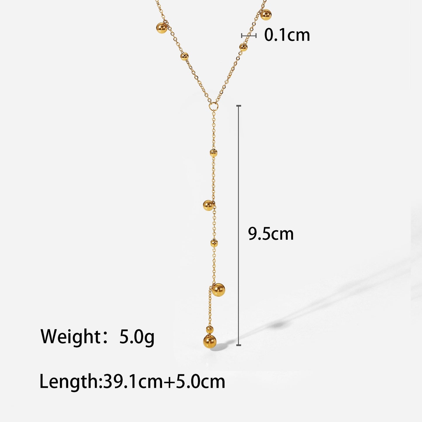 ELEGANT DAINTY BEADS LARIAT NECKLACE