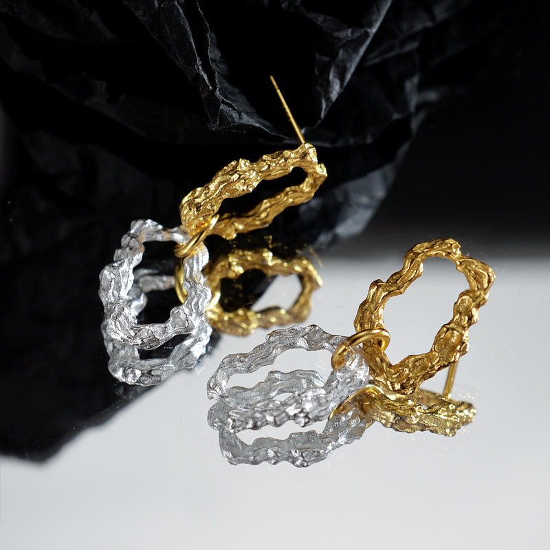 DUO COLOR DANGLE EARRINGS