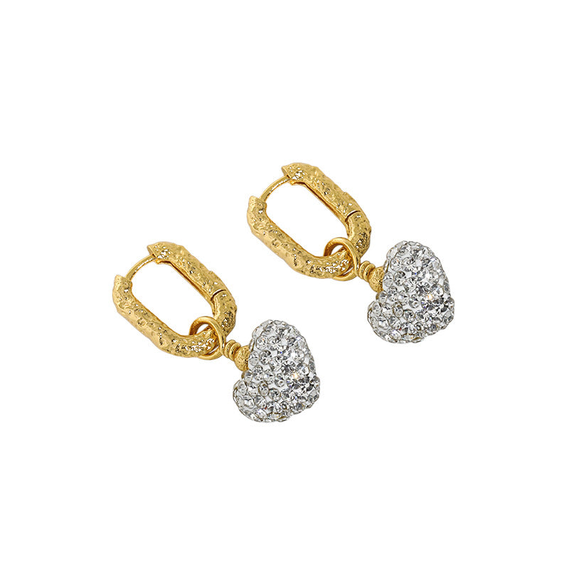 REMOVABLE HEART DROP HOOP EARRINGS