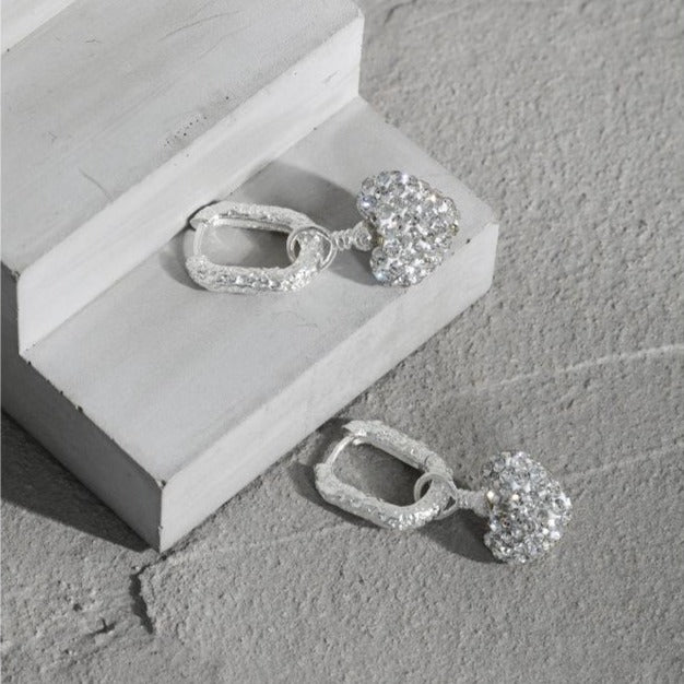 REMOVABLE HEART DROP HOOP EARRINGS