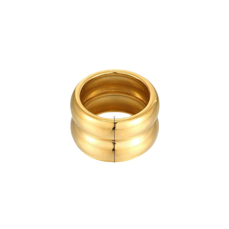 WIDE CHUNKY GOLD RING BAND