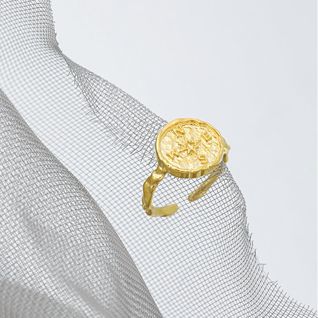 COMPASS RING silver