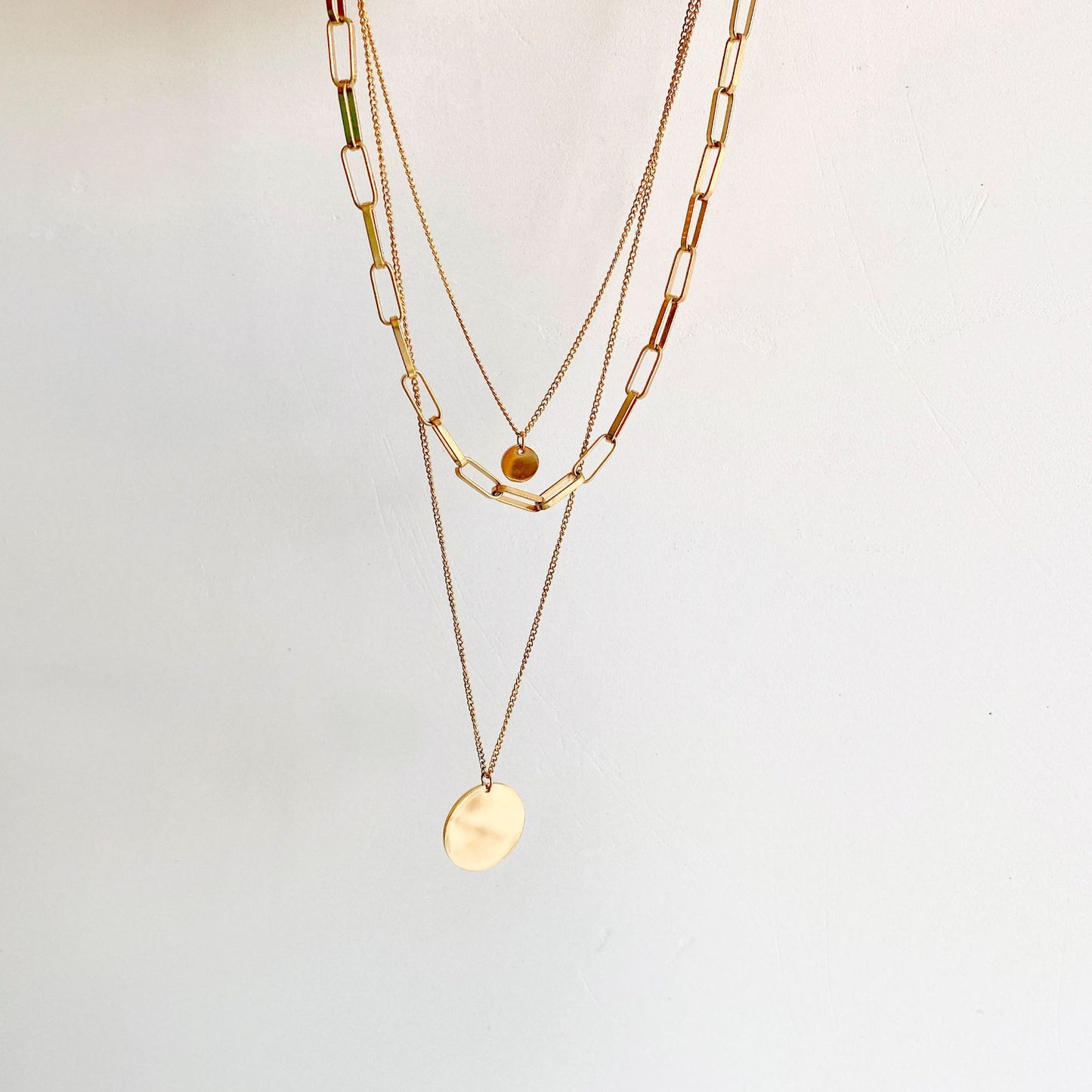 PERSONALIZED ENGRAVE LAYERED GOLD NECKLACES