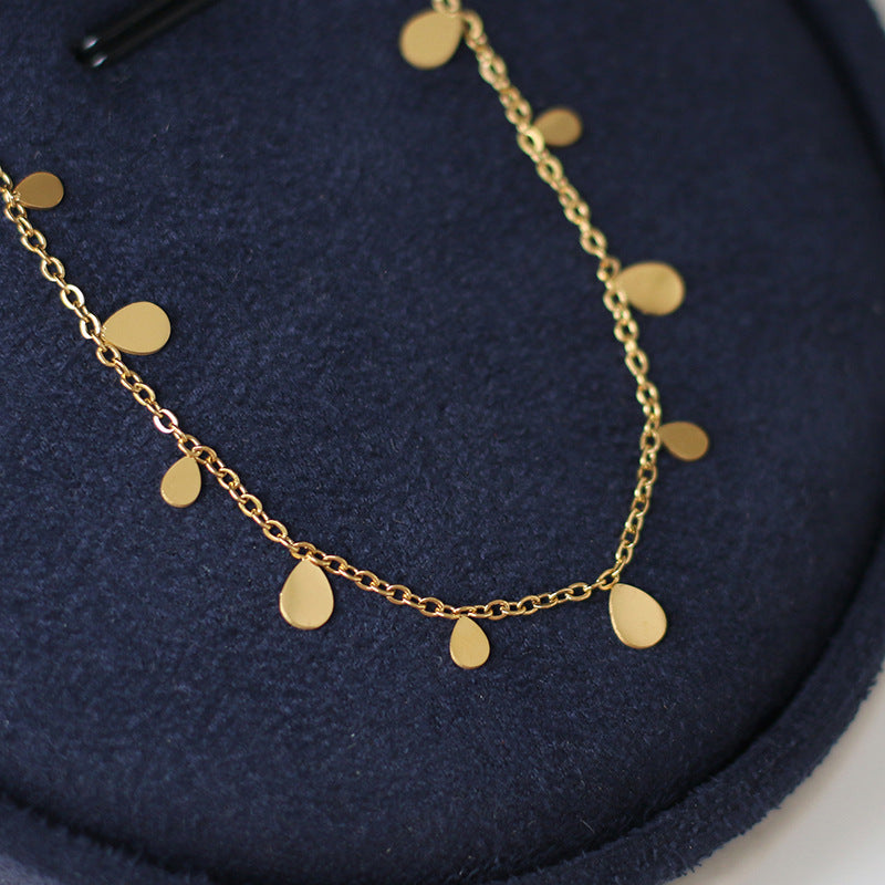 DROPS CHARMS DAINTY GOLD NECKLACE