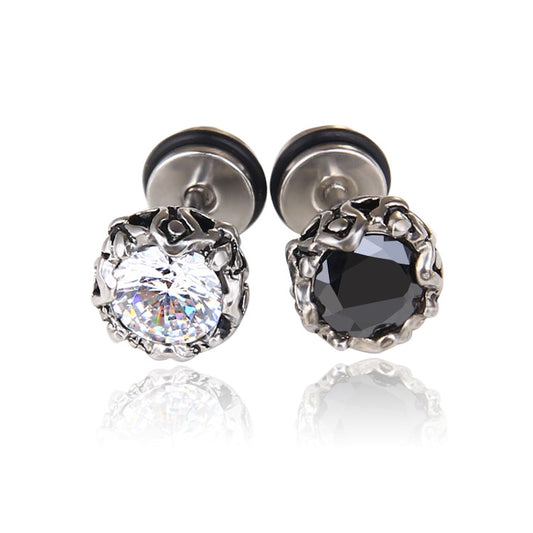 Unisex Stud Earrings Zirconia