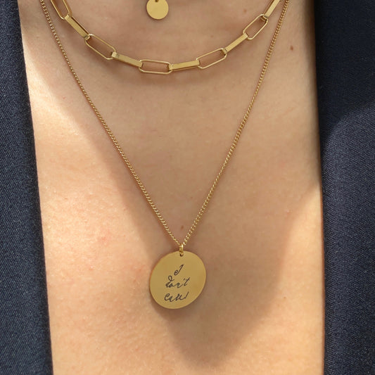 PERSONALIZED ENGRAVE LAYERED GOLD NECKLACES