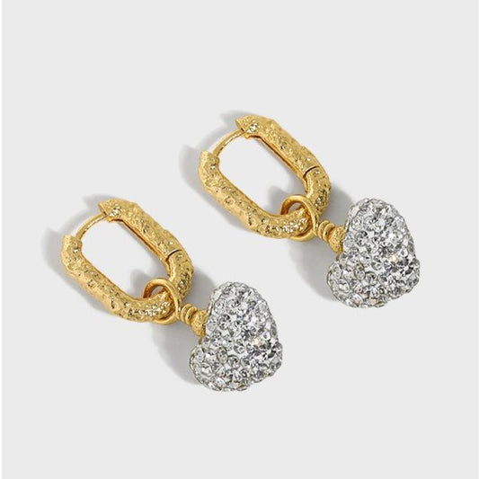 REMOVABLE HEART DROP HOOP EARRINGS