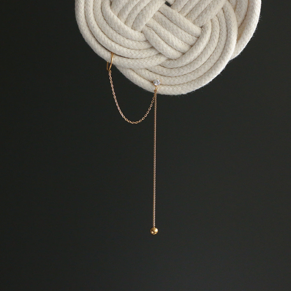 CHAIN EARRING WITH EAR CUFF