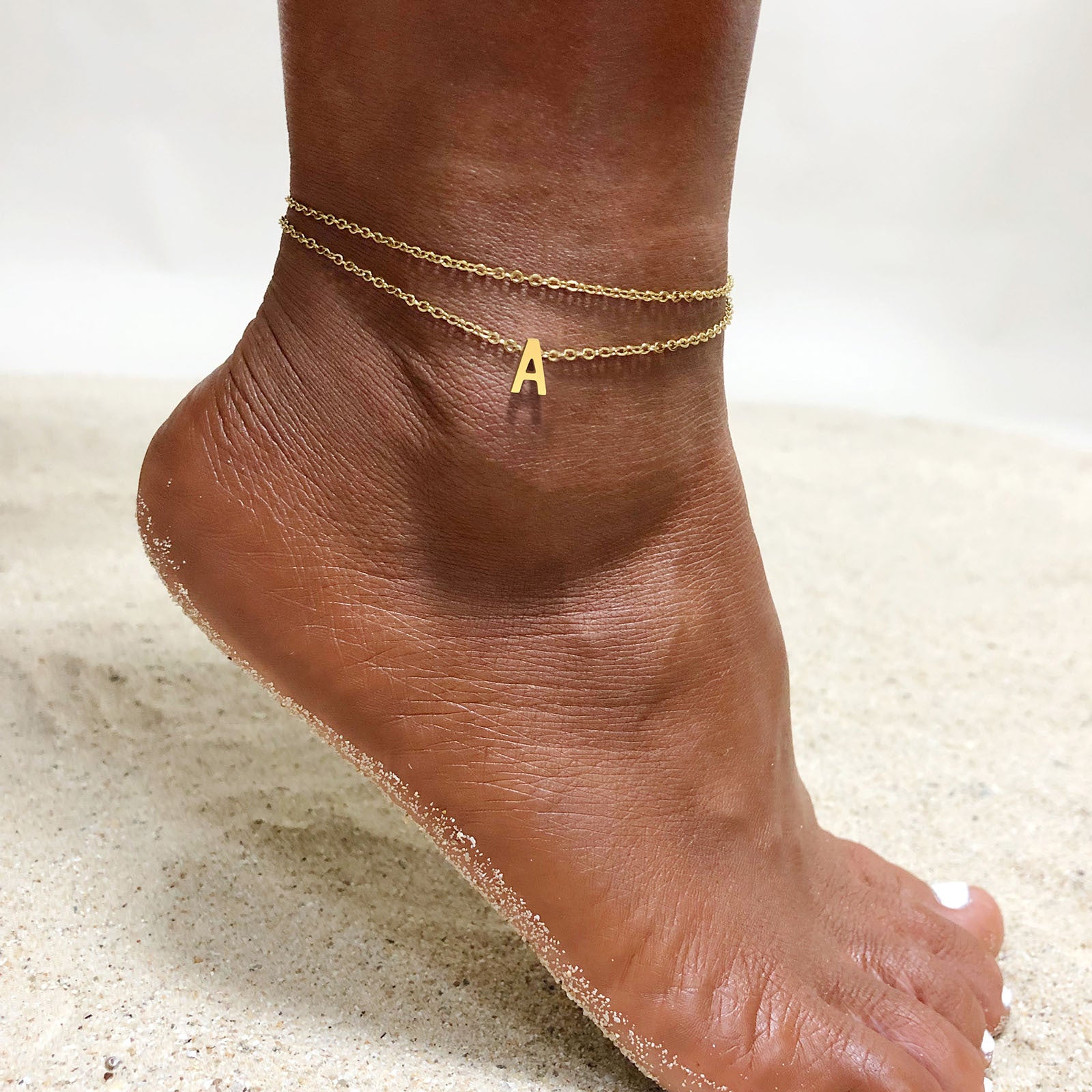 INITIAL ANKLET WATERPROOF